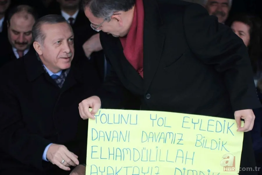 Cumhurbaşkanı Erdoğan pankart açan genç kızın evini ziyaret etti 4
