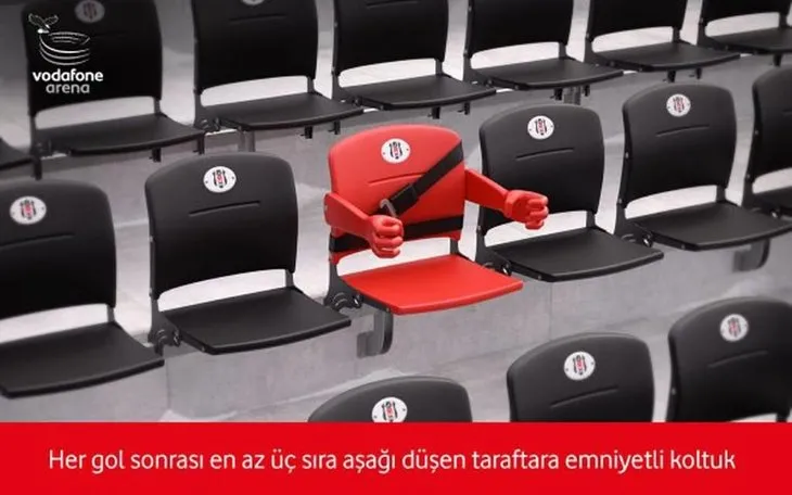 Çılgın Beşiktaş taraftarına çılgın koltuklar!