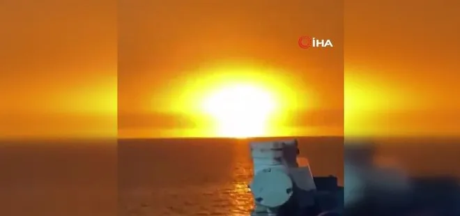 Hazar Denizi’nde büyük patlama! Azerbaycan’dan atom bombası gibi görüldü