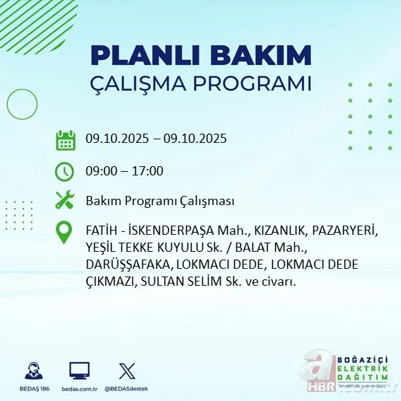 Hazırlıklı olun! İstanbul’da 20 ilçede elektrik kesintisi: Hangi ilçelerde kesinti olacak, ne zaman gelecek? 8