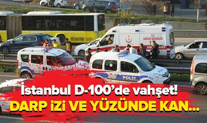 İstanbul D-100 karayolu orta refüjde ceset bulundu! Darp izi ve yüzünde kan...