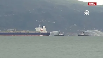 İzmit Körfezi’nde tanker gemisinde yangın!