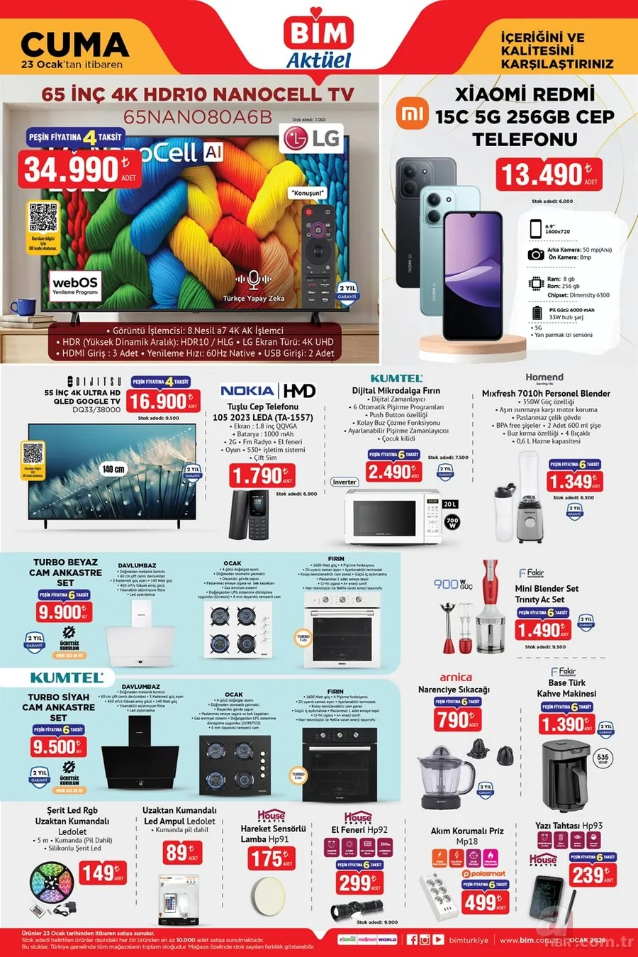 23 Ocak BİM aktüel katalog: Titreşimli masaj aleti ve pilates ekipmanları geliyor 2