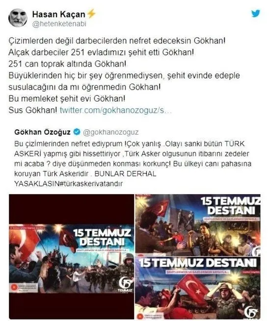 Gökhan Özoğuz’dan skandal paylaşım! Devletle PKK’yı bir tuttu