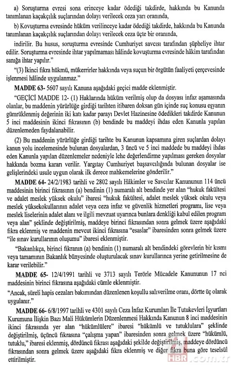 Başkan Erdoğan imzaladı infaz düzenlemesi yürürlüğe girdi 17