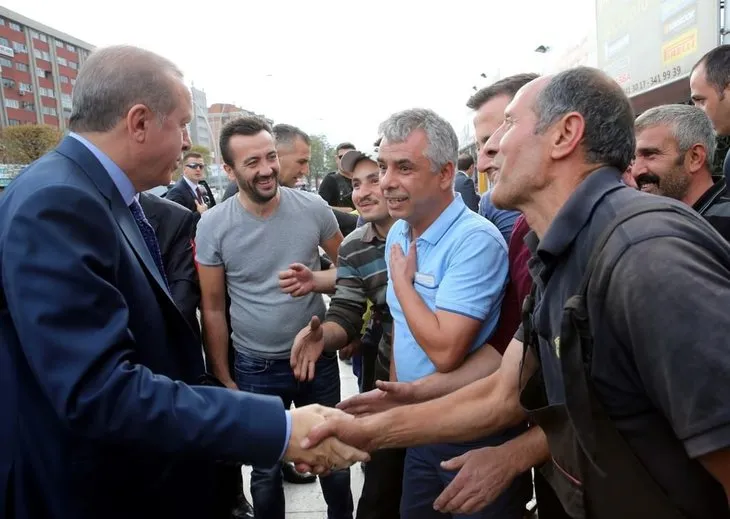 Erdoğan ve Yıldırım’dan esnaf ziyareti