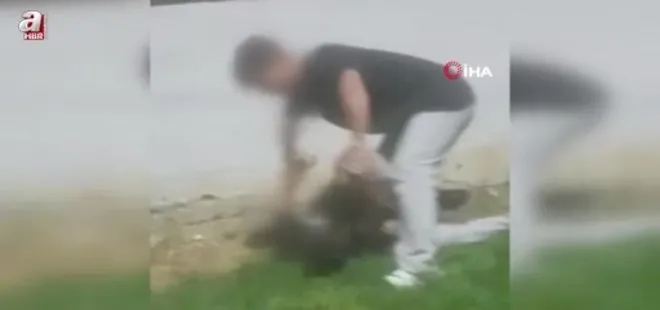 Arnavutköy'de çocuk parkında akran zorbalığı kamerada