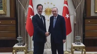 Erdoğan Rutte görüşmesinden ilk kare