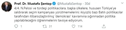 TBMM Başkanı Mustafa Şentop'tan Nancy Pelosi'ye tepki - 1