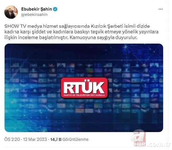 Kızılcık Şerbeti isimli diziye RTÜK'ten inceleme 4
