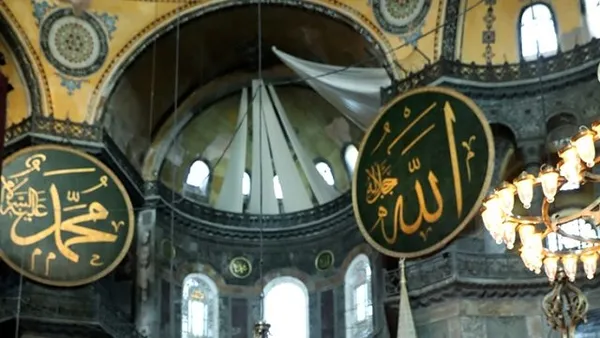 İşte Ayasofya Camii'ndeki freskleri kapatacak perdeler - 1