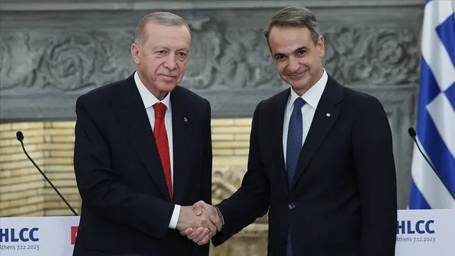 Başkan Erdoğan Miçotakis ile görüştü