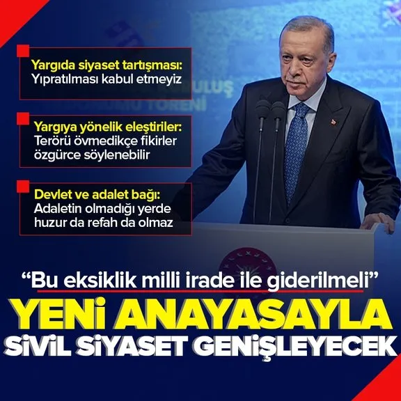 Başkan Erdoğan’dan İdari Yargı Günü ve Danıştay’ın 156. Kuruluş Yıldönümü Töreni’nde önemli açıklamalar