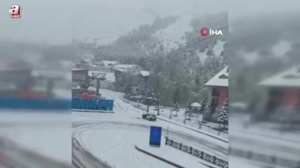 Palandöken beyaza büründü