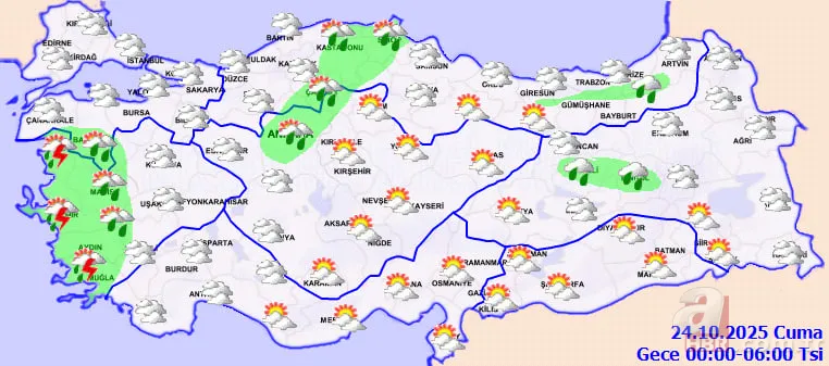 Şemsiyeleri hazır tutun! Meteoroloji 7 il için sarı kodlu uyarı yaptı: Lodos ve Arktik hava bir arada geliyor! Ege ve Marmara’da... 12