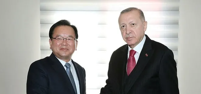 Son dakika: Başkan Erdoğan Kore Cumhuriyeti Başbakanı Kim Boo-kyum’u kabul etti