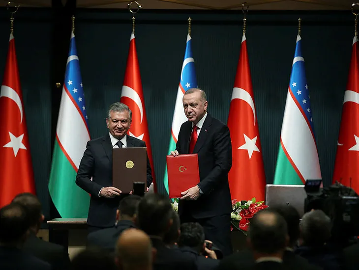 Son dakika: Başkan Erdoğan, Özbekistan Cumhurbaşkanı ile Ankara’da