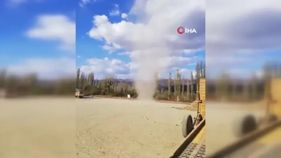 Amasya’da hortum paniği! Vatandaşlar görüntüledi