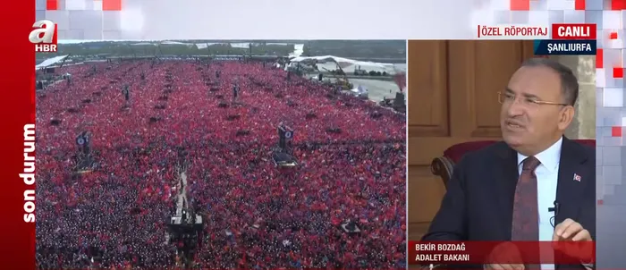 Adalet Bakanı Bekir Bozdağ'dan A Haber'de 14 Mayıs mesajı: İstanbul ayağa kalktıysa Türkiye ayağa kalkmış demektir - 3