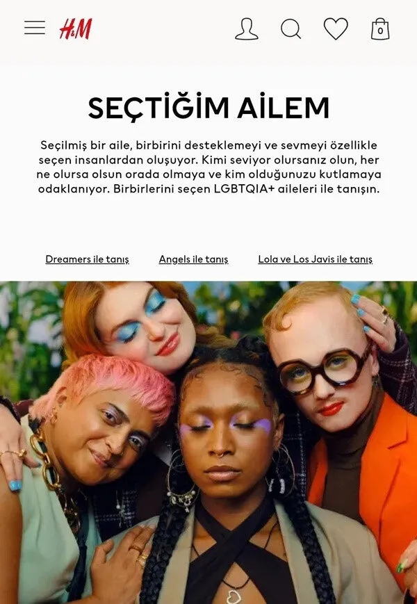 İsveçli giyim markası H&M’den LGBT propagandası! Aileyi yıkmak istiyorlar