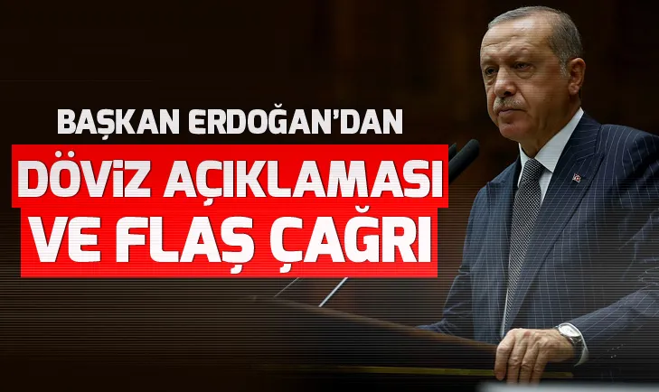Başkan Erdoğandan döviz açıklaması ve flaş çağrı