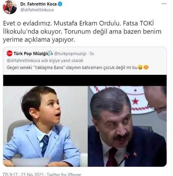 bakan-kocadan-koltugunu-devrettigi-cocuk-hakkinda-flas-aciklama-1619206523408.jpg Bakan Koca'dan koltuğunu devrettiği çocuk hakkında flaş açıklama - 1