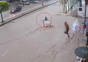 Sele kapılan kadının zor anları