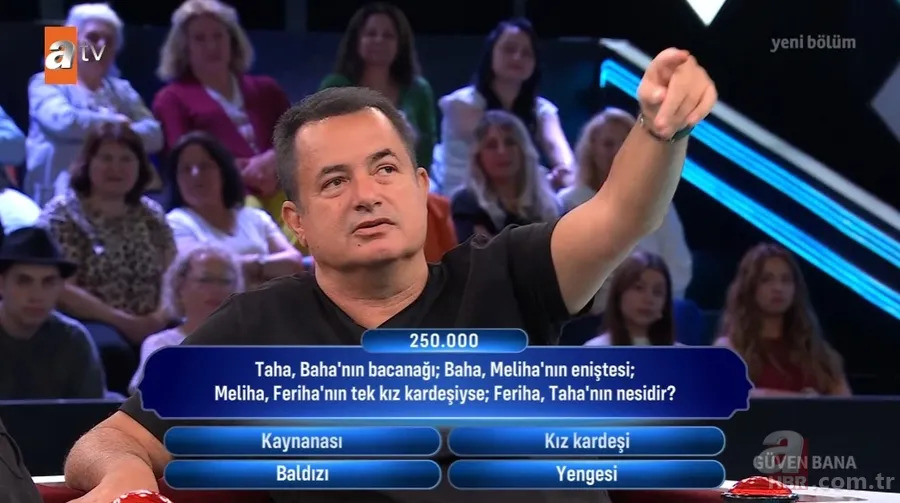Güven Bana'da nefes kesen anlar! Acun Ilıcalı ve Eser Yenenler 1 milyon TL'lik soruya ulaştı 11