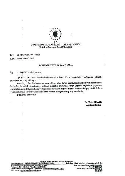 Cumhurbaşkanlığından CHP’li Tanju Özcan’a heykel yanıtı: Devlet adamları heykellerle değil hizmetlerle anılır