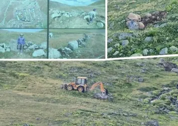 Tarihi kalıntılar bulunan bölge definecilerin hedefi oldu belediye başkanı isyan etti: Kayayı mı söküp götüreceksin?