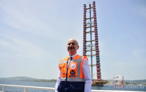 1915 Çanakkale Köprüsü'nün 318 metrelik çelik kuleleri tamamlandı 3