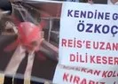 Muhtarlardan Başkan Erdoğana hakaret eden CHPli Engin Özkoça sert tepki! Pankartı parçalayıp yaktılar |Video