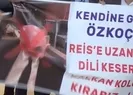 Muhtarlardan Başkan Erdoğana hakaret eden CHPli Engin Özkoça sert tepki! Pankartı parçalayıp yaktılar |Video
