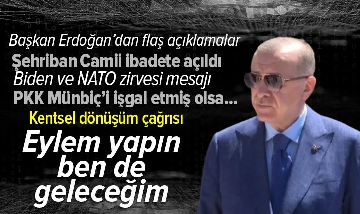 Son dakika: Başkan Erdoğan'dan Şehriban Hatun Camii'nin ibadete açılmasında önemli açıklamalar