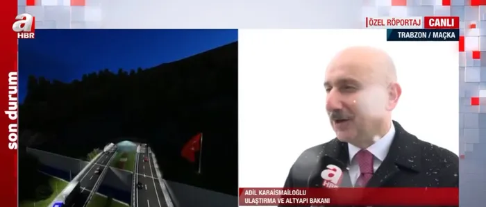 Yeni Zigana Tüneli’nde ilk ışık göründü! Ulaştırma ve Altyapı Bakanı Adil Karaismailoğlu A Haber’de