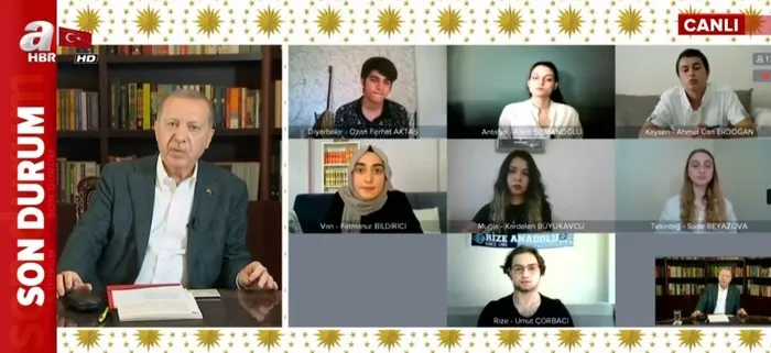 Son dakika: Başkan Erdoğan'dan gençlerle ile video konferans buluşmasında flaş açıklamalar - 1