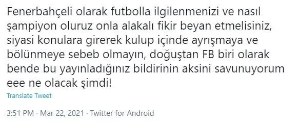 Fenerbahçe’nin İstanbul Sözleşmesi açıklaması sonrası Ali Koç’a tepki yağıyor: Kulüp başkanı mısın parti lideri mi?