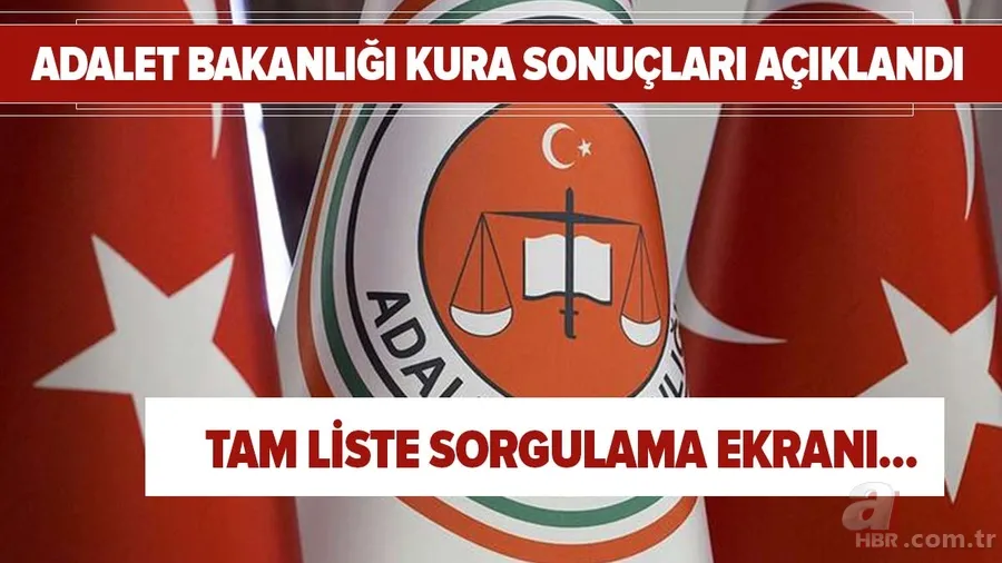 Adalet Bakanlığı kura sonuçları açıklandı! 17 Mart 2021 Adalet Bakanlığı kura sonuçları tam liste sorgulama ekranı... 1