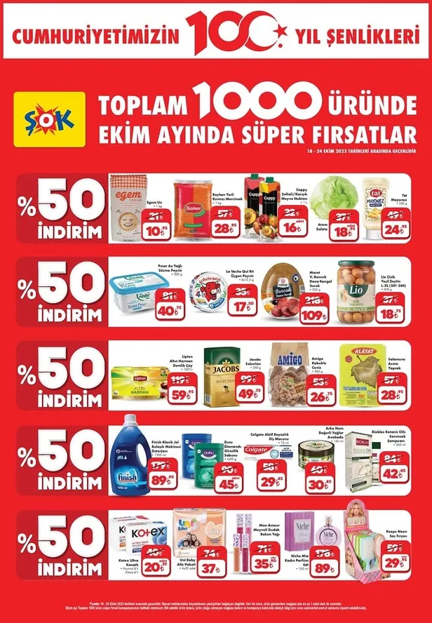 20 Ekim ŞOK aktüel indirim kataloğu yayınladı! ŞOK Airfryer 1.499 TL, tost makinesi 199 TL, katlanır masa 699 TL, kitaplık 699 TL’den satıyor