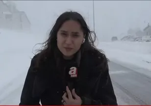 Kayseri’de kar ve tipi! A Haber bölgede