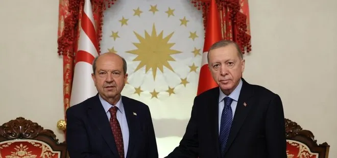 Başkan Erdoğan KKTC Cumhurbaşkanı Ersin Tatar ile bir araya geldi