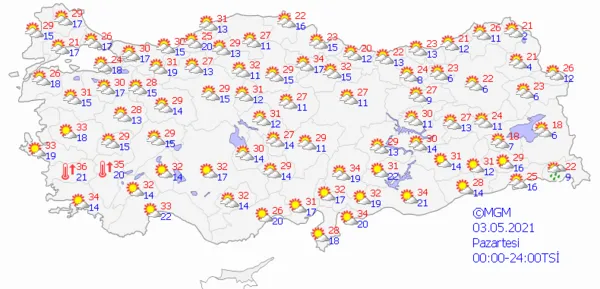 1619967950535.png Meteoroloji Genel Müdürlüğü'nden son dakika uyarısı! Sağanak yağış geliyor! İstanbul Ankara İzmir hava durumu - 3
