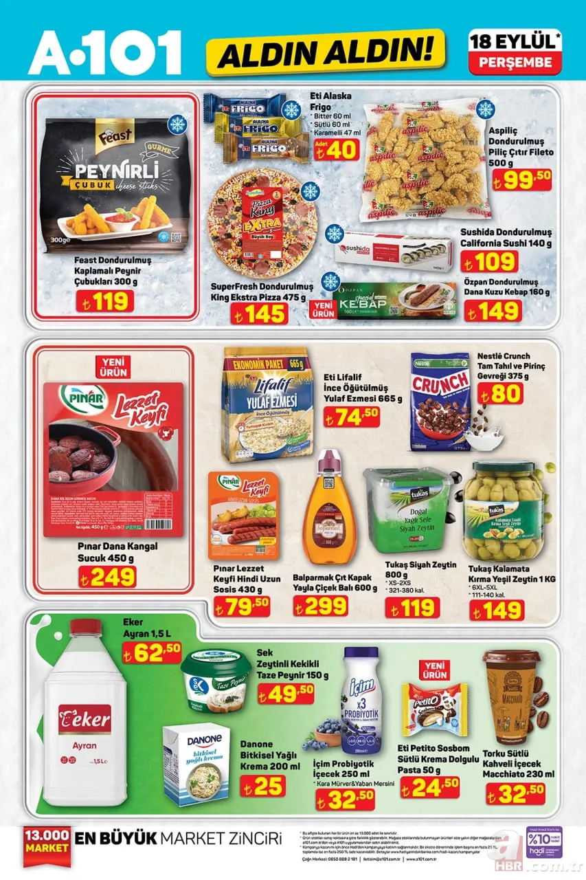 18 Eylül A101 Aldın Aldın kataloğu satışta! Bu hafta A101 indirimlerinde neler var? TV, bisiklet, yağ, tavuk, pirinç 2