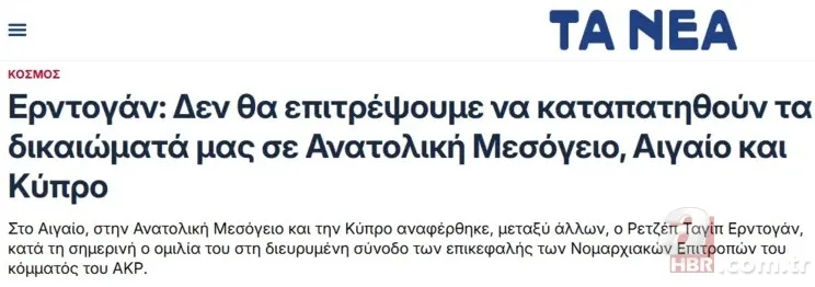 Başkan Erdoğan'ın GKRY-Yunanistan-İsrail ittifakına sert mesajı Atina basınında yankılandı! 10