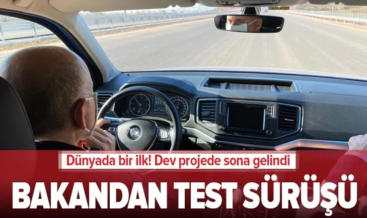 Dev projede sona gelindi! Bakan Karaismailoğlu Kuzey Marmara Otoyolu'nda araç kullandı