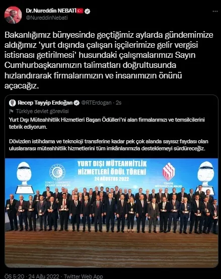 bakan-nebatiden-vergi-istisnasi-aciklamasi-calismalar-hizlandirilacak-1661354359632.jpg Bakan Nebati'den 'vergi istisnası' açıklaması: Çalışmalar hızlandırılacak - 2