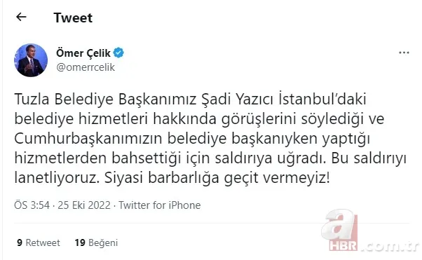 Tuzla Belediye Başkanı Şadi Yazıcı İBB tarafından davet edildiği organizasyonda Başkan Erdoğan'a teşekkür ettiği için darp edildi 16
