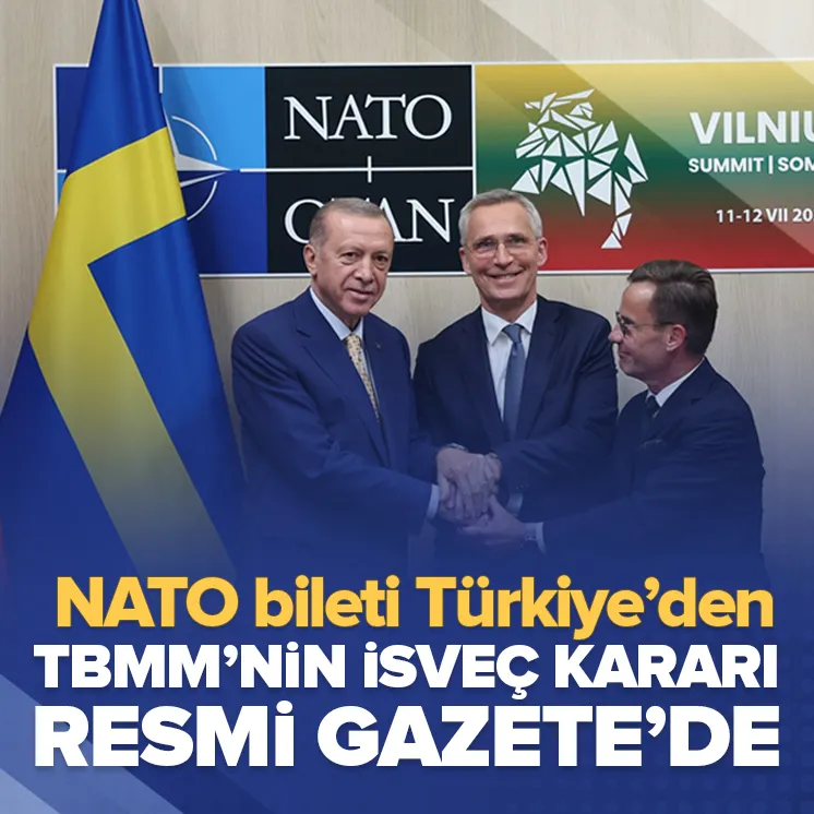 TBMMnin İsveç Kararı Resmi Gazetede
