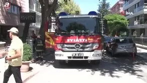 Ankara'da 3 katlı binada yangın
