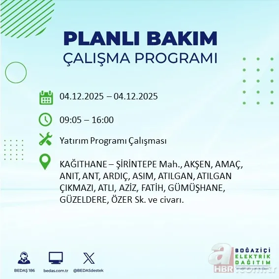 Gözler o listede! İstanbul’da 9 saatlik elektrik kesintisi: Hangi ilçeler etkilenecek? 13